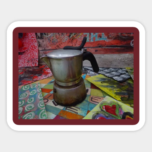 coffee maker on my art Sticker by walter festuccia